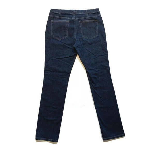 Duluth Trading DuluthFlex Daily Denim Jeans Womens 12x31 Slim Stretch Dark‎ NEW - Picture 2 of 11